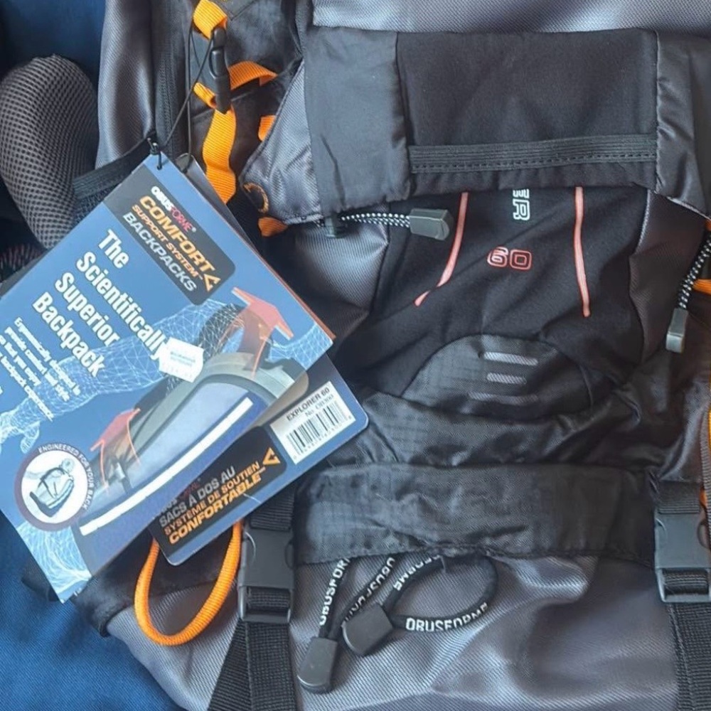Obus Black and Orange Backpack